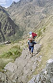 Inca Trail, the Dead Woman pass from Runkuraqay ruins